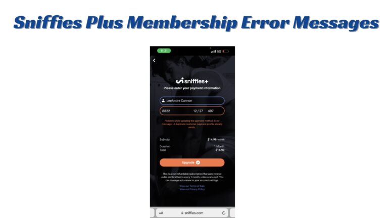 Troubleshooting Sniffies Plus Membership Error Messages